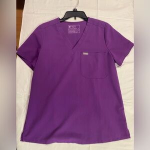 Figs Magic Purple Catarina One Pocket Scrub Top
